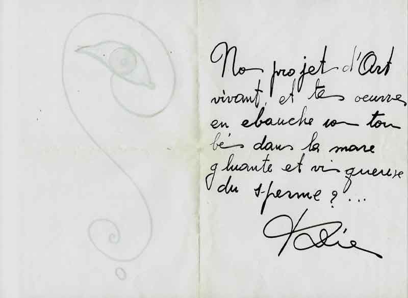 Felipe Diez Sada   -  Lettre à Michel Nau  -  1967   